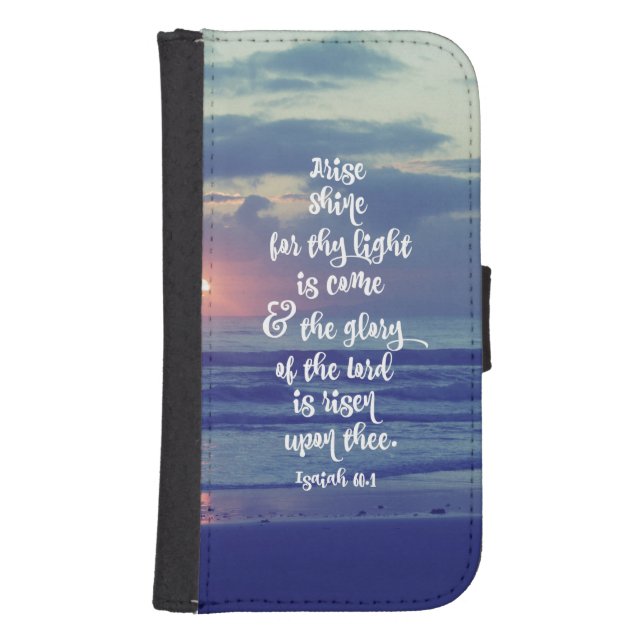 Arise, Shine Bible Verse Samsung Galaxy Wallet Case (Front)
