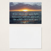 Arise Shine - Isaiah 60:1 Tract Cards / (Front & Back)