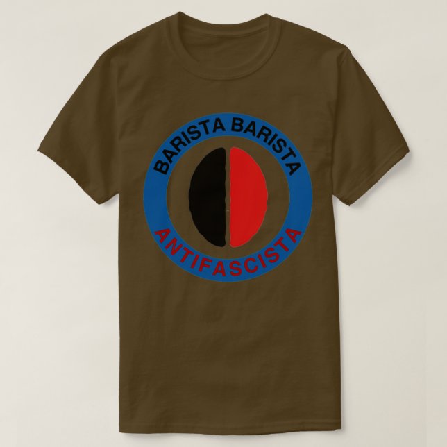 arista Barista Antifascista T-Shirt (Design Front)