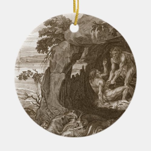 Aristeus Compels Proteus to Reveal his Oracles 17 Ceramic Ornament