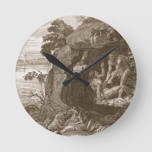 Aristeus Compels Proteus to Reveal his Oracles, 17 Round Clock (Front)