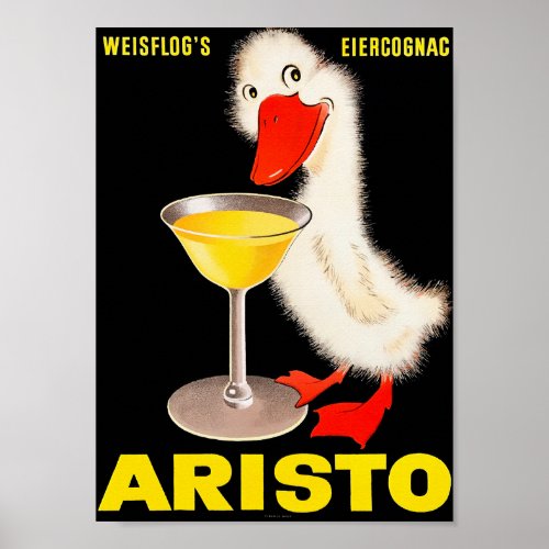 Aristo Egg Cognac _ Vintage Advertising Poster