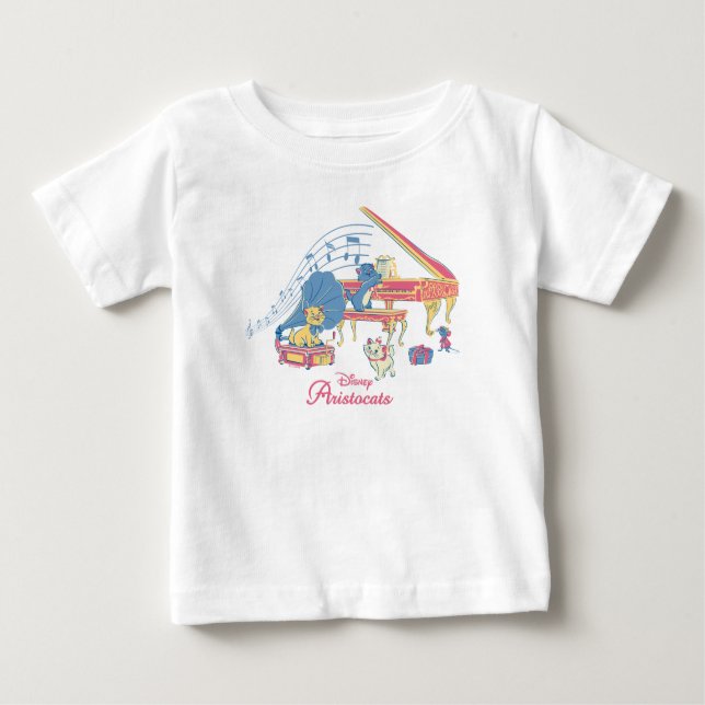 Aristocats at the Piano Baby T-Shirt (Front)