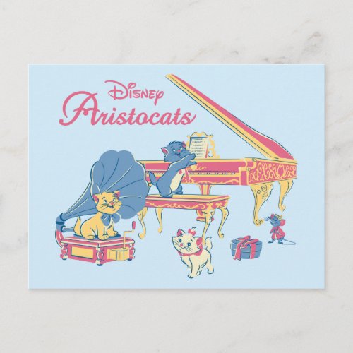 Aristocats at the Piano Postcard