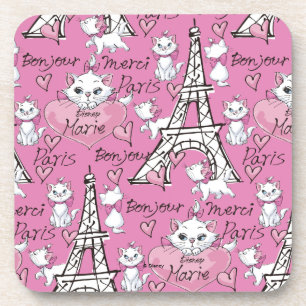 Aristocats Marie Paris Pattern Coaster