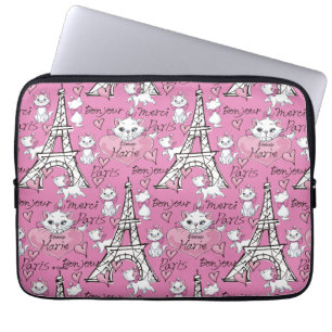 Aristocats Marie Paris Pattern Laptop Sleeve