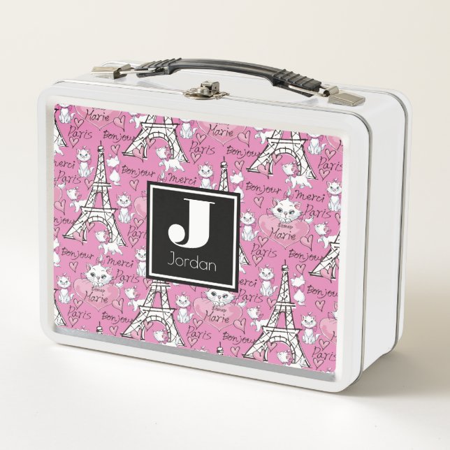 Aristocats | Marie Paris Pattern Metal Lunch Box (Front)