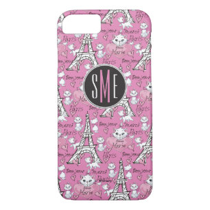 Aristocats   Marie Paris Pattern Monogram iPhone 8/7 Case