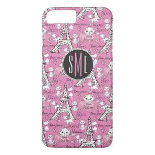 Aristocats Marie Paris Pattern Monogram iPhone 8 Plus/7 Plus Case