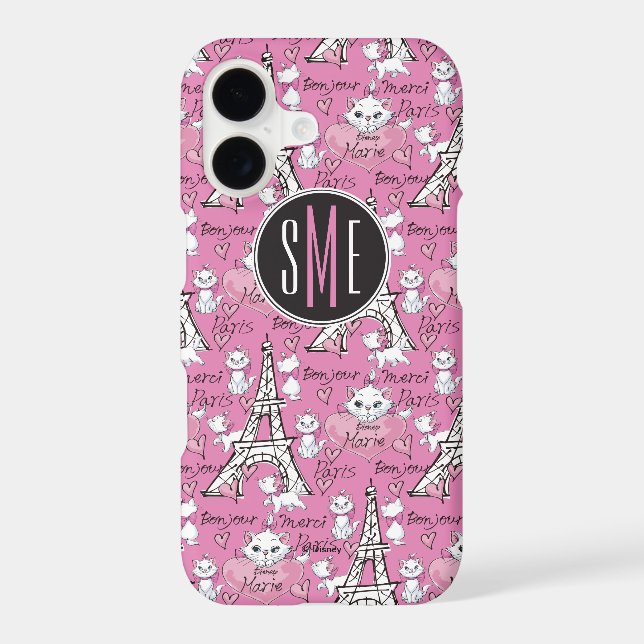 Aristocats | Marie Paris Pattern Monogram Iphone Case (Back)