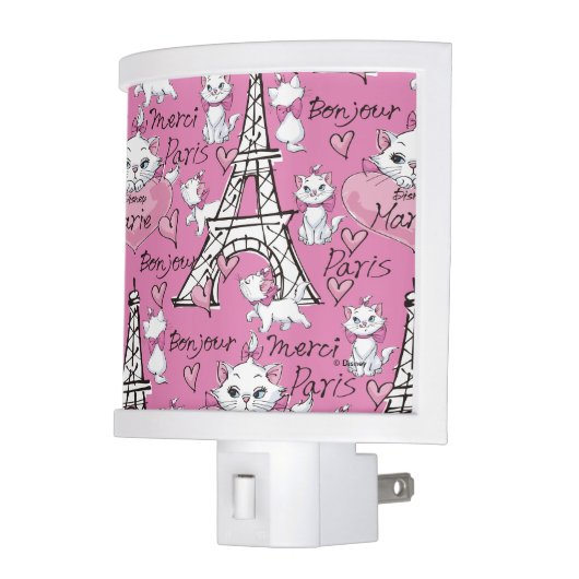 Aristocats | Marie Paris Pattern Night Light (Left)