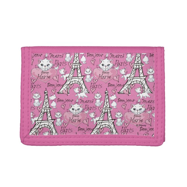 Aristocats | Marie Paris Pattern Trifold Wallet (Front)