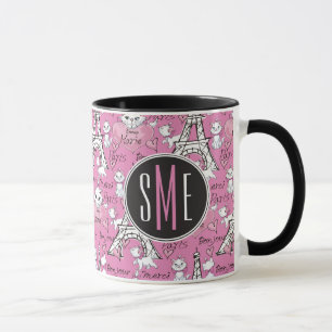 Aristocats Monogram Marie Paris Pattern Mug