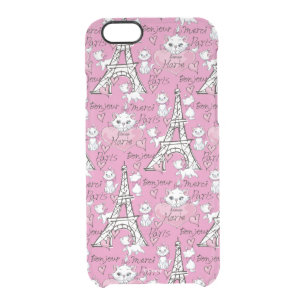 Aristocats   Monogram Marie Paris Pattern Clear iPhone 6/6S Case