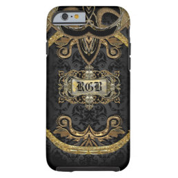 Aristocratic Lady Elegant Damask Monogram Tough iPhone 6 Case