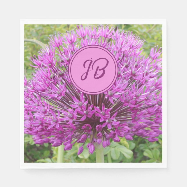 Aristocratic Purple Allium  Napkins (Front)