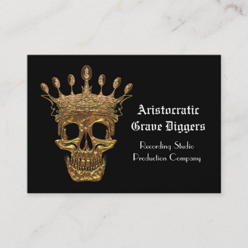 Aristocratic Skull Black Professional Business Card