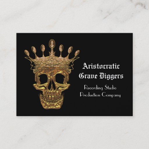 Customizable Aristocratic Skull Black Professional Business Card