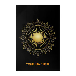 Aristocratic Solar Bloom Acrylic Wall Art