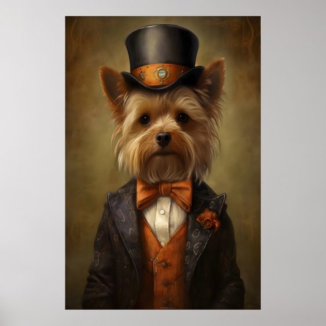 Aristocratic Yorkshire Terrier Print, Renaissance Poster (Front)