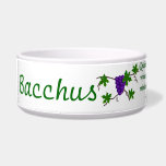 Aristophanes Wine Quote Bowl<br><div class="desc">Cluster of purple grapes illustrates Aristophanes quote about wine: "Quickly, bring me a beaker of wine so that I may wet my mind and say something clever."</div>