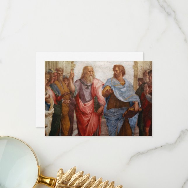 Aristotle and Plato by Raphael Thank You Card (Front/Back In Situ)