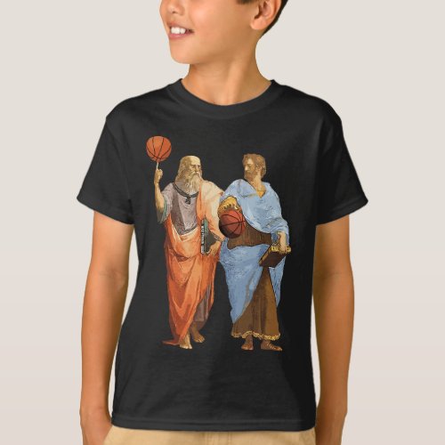 Aristotle and Plato with Basketballs _ Philosophy  T_Shirt