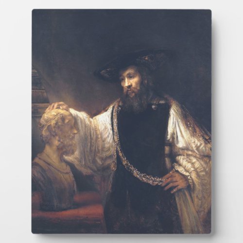 Aristotle Contemplating Bust Of Homer Rembrandt Plaque