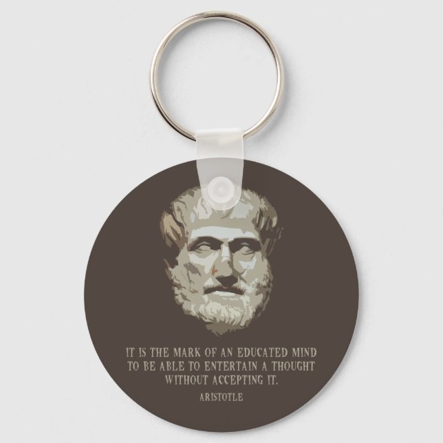 Aristotle Educated Mind Keychain (Front)