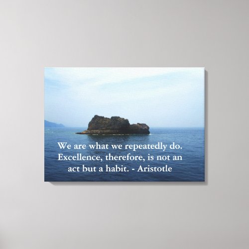 Aristotle Excellence Quotation Canvas Print