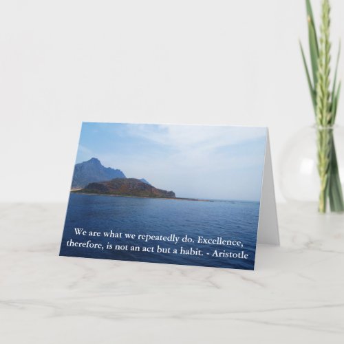 Aristotle Excellence Quotation Card