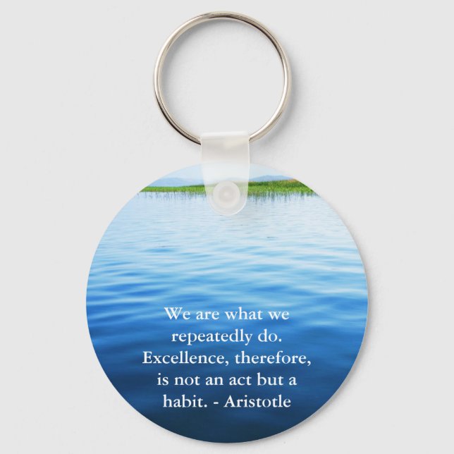 Aristotle Excellence Quotation Keychain (Front)