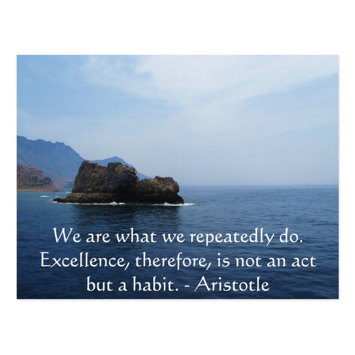 Aristotle Excellence Quotation Postcards