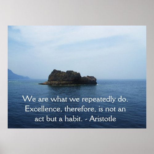 Aristotle Excellence Quotation Poster