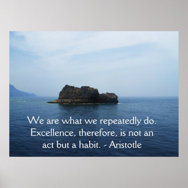 Aristotle Excellence Quotation Poster (Front)