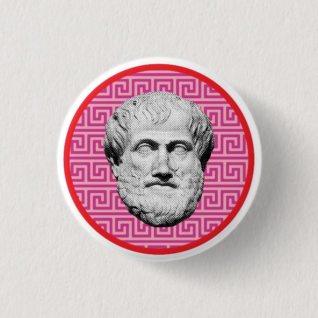 Aristotle Greek Philosopher Button (Front)