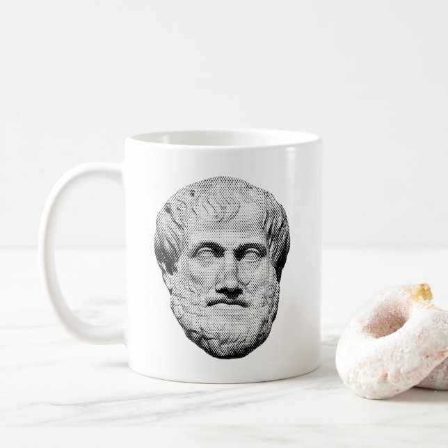 Aristotle Greek Philosopher Coffee Mug (With Donut)
