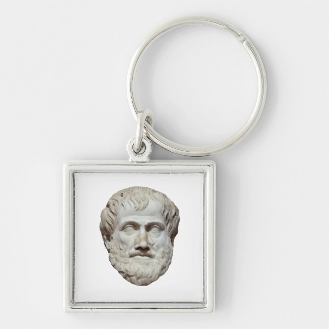 Aristotle Head Sculpture Keychain (Front)