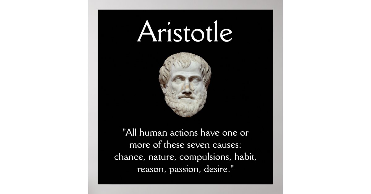 Aristotle - Human Behavior Quote Poster | Zazzle