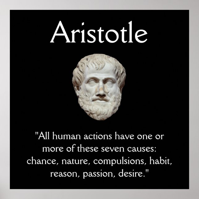 Aristotle - Human Behavior Quote Poster (Front)