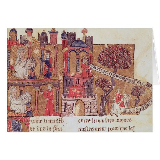Aristotle instructs Alexander the Great in Cards (Front Horizontal)