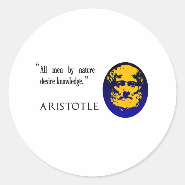 Aristotle on knowledge stickers (Front)