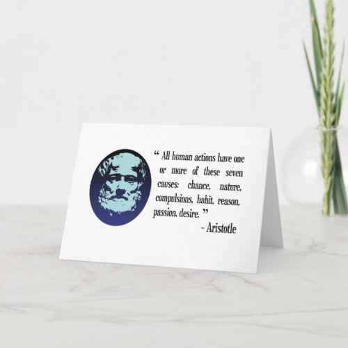 Aristotle philosophical quotations card