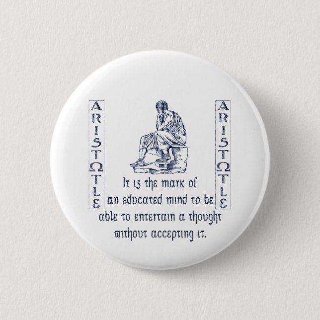 Aristotle Pinback Button (Front)