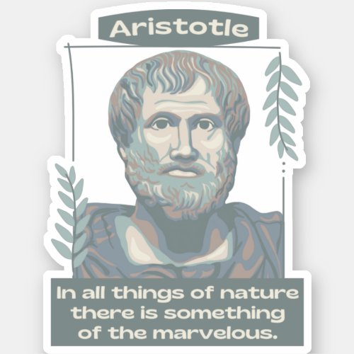 Aristotle Portrait And Quote Sticker