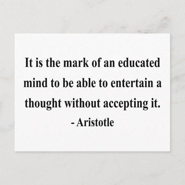 Aristotle Quote 1a Postcard (Front)