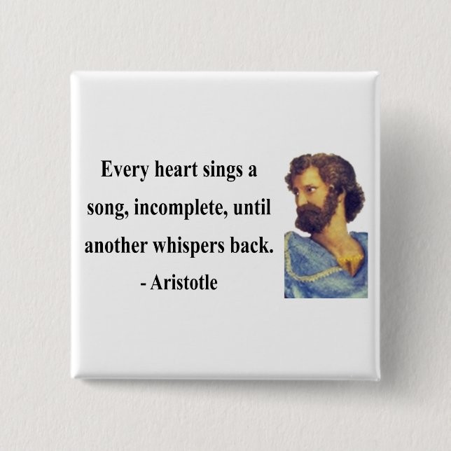 Aristotle Quote 3b Pinback Button (Front)