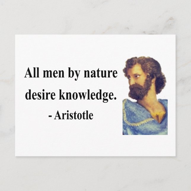 Aristotle Quote 6b Postcard (Front)