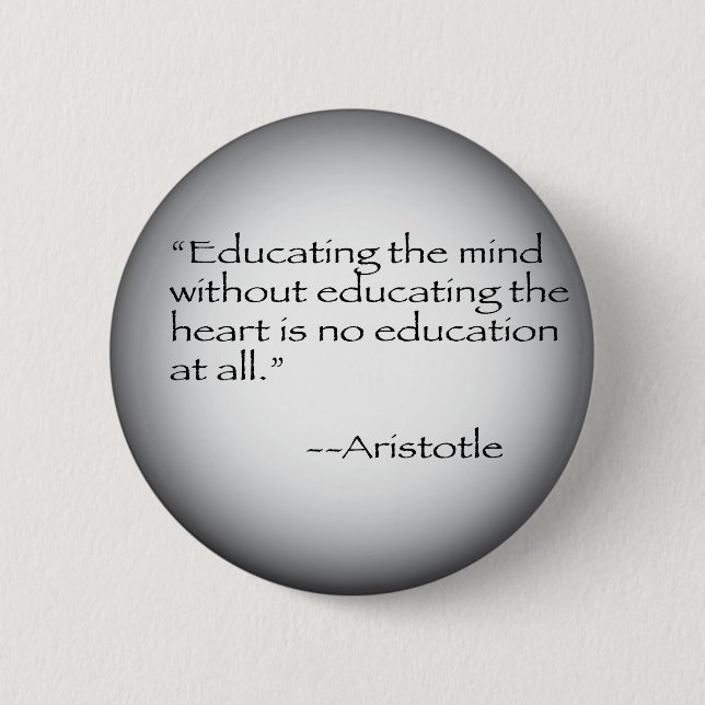 Aristotle Quote Pinback Button (Front)