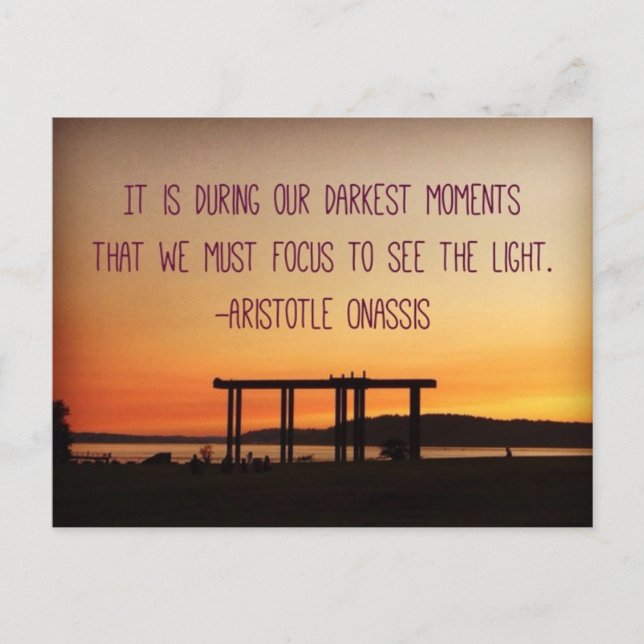 Aristotle Quote Postcard (Front)